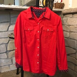 Tommy Hilfiger Red Button Down Shirt
